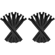 Invisible Zippers, 10pcs 6inch Nylon Hidden Sewing Zippers for Sewing DIY Handmade Crafts Garment Clothes Tailor, Black
