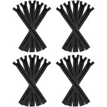 Invisible Zippers, 20pcs 8inch Nylon Hidden Sewing Zippers for Sewing DIY Handmade Crafts Garment Clothes Tailor, Black