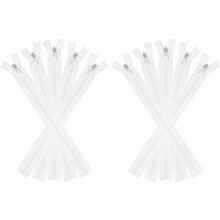 Invisible Zippers, 10pcs 8inch Nylon Hidden Sewing Zippers for Sewing DIY Handmade Crafts Garment Clothes Tailor, True White