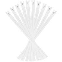 Invisible Zippers, 10pcs 18inch Nylon Hidden Sewing Zippers for Sewing DIY Handmade Crafts Garment Clothes Tailor, True White