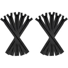 Invisible Zippers, 10pcs 8inch Nylon Hidden Sewing Zippers for Sewing DIY Handmade Crafts Garment Clothes Tailor, Black