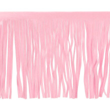 2 Yards 6 Inch Faux Suede PU Leather Fringe Trim Double Side Leather Sewing Tassel Fringe for DIY Sewing Dress Crafts Skirt Decoration, Pink