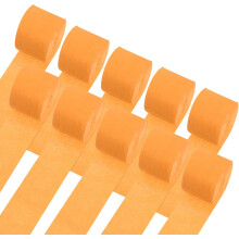 Crepe Paper Streamers 10 Rolls 820Ft Crepe Paper Light Orange Streamers Party Ornaments for Birthday Party Wedding Ceremony Graduation Ornaments (1.8