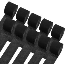 Crepe Paper Streamers 10 Rolls 820Ft Crepe Paper Black Streamers Party Decorations for Birthday Party Wedding Ceremony Graduation Decoration (1.8 in x