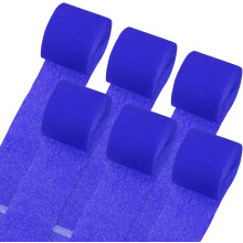 Crepe Paper Streamers 6 Rolls 196.8Ft Crepe Paper Dark Blue Streamers Party Decorations for Birthday Party Wedding Ceremony Graduation Decoration (1.4