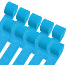 Crepe Paper Streamers 10 Rolls 820Ft Crepe Paper Sky Blue Streamers Party Decorations for Birthday Party Wedding Ceremony Graduation Decoration (1.8 i