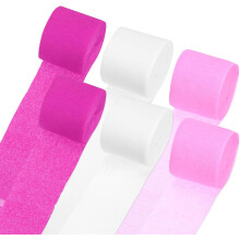 Crepe Paper Streamers 6 Rolls 196.8Ft Crepe Paper Multicolored Streamers Party Decorations for Birthday Party Wedding Ceremony Graduation Decoration (