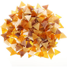 500g/1.1lb Mixed Color Triangle Mica Mosaic Tiles, 725 Pcs Glitter Crystal Mica Mosaic Tiles Stained Mica Piece for DIY Art Crafts, Mixed Brown