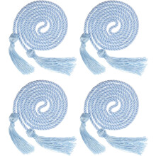 4Pcs Graduation Honor Cord 67" with Tassel Polyester Braided Honor Cord Graduation Ropes for Graduation Party Ceremonies Graduates (Sky Blue)