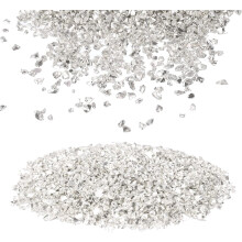 Crushed Glass Glitters 2-4mm Irregular Chips Sequins, Metallic Chunky Glitters Stones for Resin Art, Nail Arts Craft, DIY Phone, Scrapbooking(Silver,