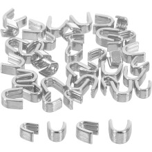80Pcs Zipper Slider Retainers - #3#5 U Shape Top Stoppers for Bags Coats Jackets Closed-end Zippers Replacing, Silver Tone(Each Size 40Pcs)