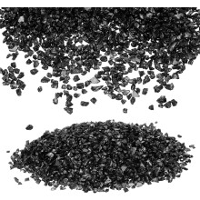 Crushed Glass Glitters 2-4mm Irregular Chips Sequins, Metallic Chunky Glitters Stones for Resin Art, Nail Arts Craft, DIY Phone, Scrapbooking(Black, 7