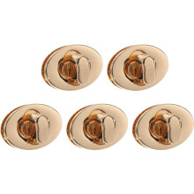 5Pcs Twist Turn Lock Clasp, 0.9" x 0.67" Closures Lock Fasteners for Purse Aluminum Alloy Oval Bag Closure Clip Hardware Accessories for DIY Handbag C