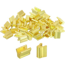 40Pcs Zipper Slider Retainers - #5 Top Stoppers for Bags Coats Jackets Closed-end Zippers Replacing, Gold Tone