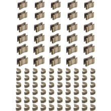 Zipper Slider Retainers, #5#8#10 Top Stoppers & Bottom Stops for Bags Coats Jackets Closed-end Zippers Replacing (Bronze, 30 Sets)