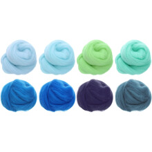 Needle Felting Wool, 2.82oz Natural Fibre Wool Roving Yarn Wool Felting Supplies for Needle Felting Yarns DIY Handcrafts, 8 Colors, 10g/Pack
