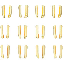 Double Open Zipper Repair Latch Kits, #3#5#8 Insert Pins for Jacket Coat Two-Way Separating Zippers (Gold, 12 Pairs)