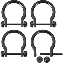 D-Rings Screw in Shackle, Zinc Alloy Horseshoe U Shape D Ring Buckles for Purse DIY Leather Craft