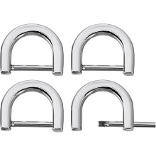 D-Rings Screw in Shackle, Zinc Alloy Horseshoe U Shape D Ring Buckles for Purse DIY Leather