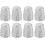 Sewing Thimble Finger Protector, 8 Pcs Metal Finger Shield Ring for Hand Sewing, Craft Accessories DIY Sewing Tools, Silver 1