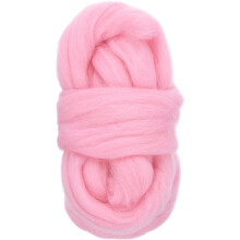 Needle Felting Wool, 1.76oz Natural Fibre Wool Roving Yarn Felting Supplies for Needle Felting DIY Handcrafts, Light Pink