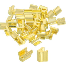 40Pcs Zipper Slider Retainers - #3 Top Stoppers for Bags Coats Jackets Closed-end Zippers Replacing, Gold Tone