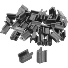 40Pcs Zipper Slider Retainers - #8 Top Stoppers for Bags Coats Jackets Closed-end Zippers Replacing, Metallic Black