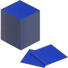 72Pcs 1.2 x 1.2 Inch Mosaic Mirror Tiles, Medium Blue Self-Adhesive Glass Mirror Stickers, Square Mosaic Tiles for DIY Craft Decoration