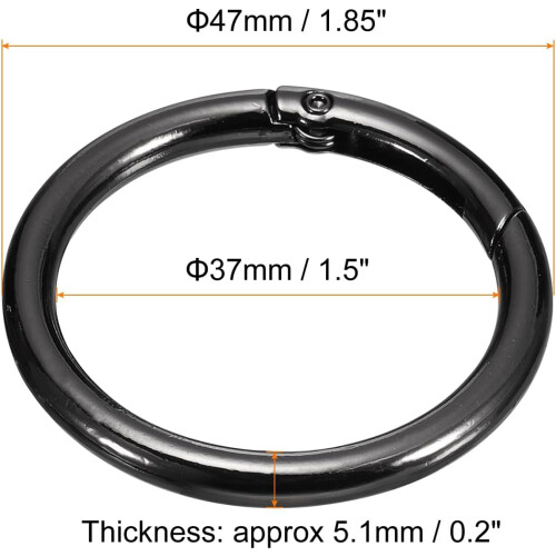 Round Spring O Rings, Trigger Buckle Snap Clips for Bags, Purses, DIY Accessories 1