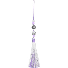 Pendants with Tassels, 1 Pcs Classic Bells Tassel Pendant 25cm/9.84inch DIY Craft for Home Fringe Strap Hang Decoration, Light Purple