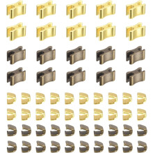 Zipper Slider Retainers, #5 Top Stoppers & Bottom Stops for Bags Coats Jackets Closed-end Zippers Replacing (Gold, Bronze, 20 Sets)