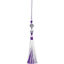 Pendants with Tassels, 1 Pcs Classic Bells Tassel Pendant 25cm/9.84inch DIY Craft for Home Fringe Strap Hang Decoration, Purple