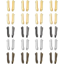 Double Open Zipper Repair Latch Kits, #8 Insert Pins for Jacket Coat Two-Way Separating Zippers (5Colors, 20 Pairs)