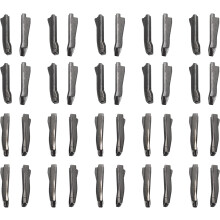 Double Open Zipper Repair Latch Kits, #5#8 Insert Pins for Jacket Coat Two-Way Separating Zippers (Metallic Black, 20 Pairs)