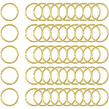 50Pcs Open Jump Rings, 15mm/0.59" OD Brass Jump Ring Connectors 1.5mm Thick O Rings for Necklaces Bracelet Jewelry Making Keychain DIY Craft, Gold Ton