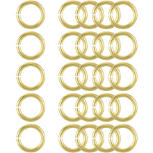 25Pcs Open Jump Rings, 10mm/0.39" OD Brass Jump Ring Connectors 1.5mm Thick O Rings for Necklaces Bracelet Jewelry Making Keychain DIY Craft, Gold Ton