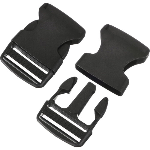 Side Release Buckle, Plastic Dual Adjustable Buckle Clip Replacement for Backpack Luggage Straps Belt 2