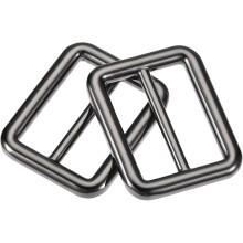 25mm(0.98") Metal Slide Strap Adjustable Buckle Fastener Black 4pcs