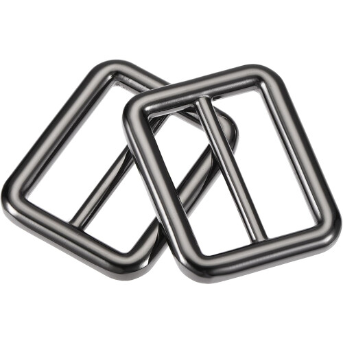 25mm(0.98") Metal Slide Strap Adjustable Buckle Fastener Black 4pcs