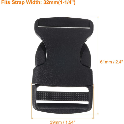 Side Release Buckle, Plastic Dual Adjustable Buckle Clips Replacement for Backpack Luggage Strap Belt 1