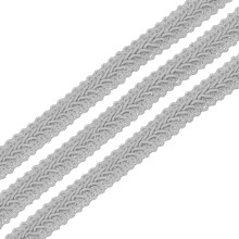 1/2" x 13 Yards Gimp Braid Trim Woven Fabric Ribbon Polyester Curtain Upholstery Trim for DIY Craft Sewing Accessories Costume Home Decoration, Grey