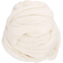 Needle Felting Wool, 16 Oz Nature Fibre Wool Yarn Roving for Wet Felting, Handcrafts, DIY Materials (Original White)