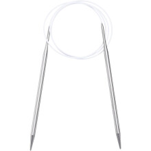 Size US 8 (5mm) Knitting Needles Circular Needle 40 Inch(100cm) Round Metal Stainless Steel Needle for Handmade Projects DIY Knit Blankets
