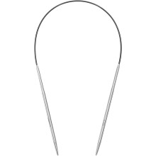 Size US 3 (3.25mm) Knitting Needles Circular Needle 16 Inch(40cm) Round Metal Stainless Steel Needle for Handmade Projects DIY Knitting