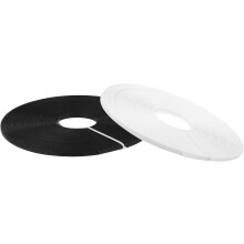 Boning for Sewing, 2Pcs 100 Yards 6mm - Polyester Sew-Through Low-Density Corset Boning for Wedding Dress, Bridal Gown (Black+White)