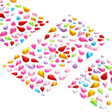 535 Pcs Gems Stickers for Crafts, 5 Sheet Self-Adhesive Gems Bling Drops Rhinestone Stickers, Crystal Crafts Jewelry Stickers for Party Table Decorati