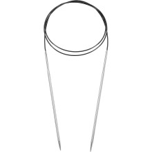 Size US 3 (3.25mm) Knitting Needles Circular Needle 40 Inch(100cm) Round Metal Stainless Steel Needle for Handmade Projects DIY Knitting Black