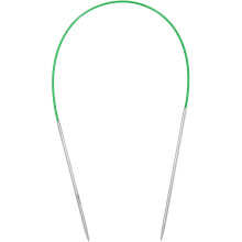 Size US 1 (2.25mm) Knitting Needles Circular Needle 16 Inch(40cm) Round Metal Stainless Steel Needle for Handmade Projects DIY Knitting Green