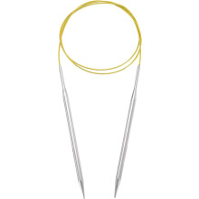 Size US 10 (6mm) Knitting Needles Circular Needle 40 Inch(100cm) Round Metal Stainless Steel Needle for Handmade Projects DIY Knitting Yellow