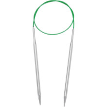 Size US 9 (5.5mm) Knitting Needles Circular Needle 26 Inch(65cm) Round Metal Stainless Steel Needle for Handmade Projects DIY Knitting Green